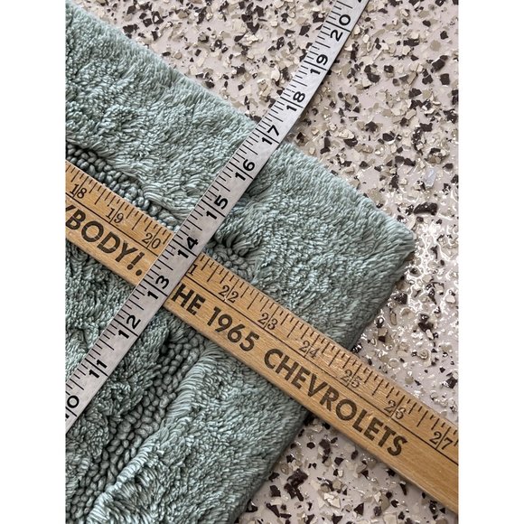 Kohl's Pure Cotton Bath Rug 17" x 24" Toilet Lid Cover Rectangle Green Soft NEW - Picture 5 of 5